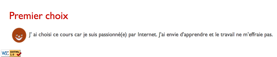 1e choix